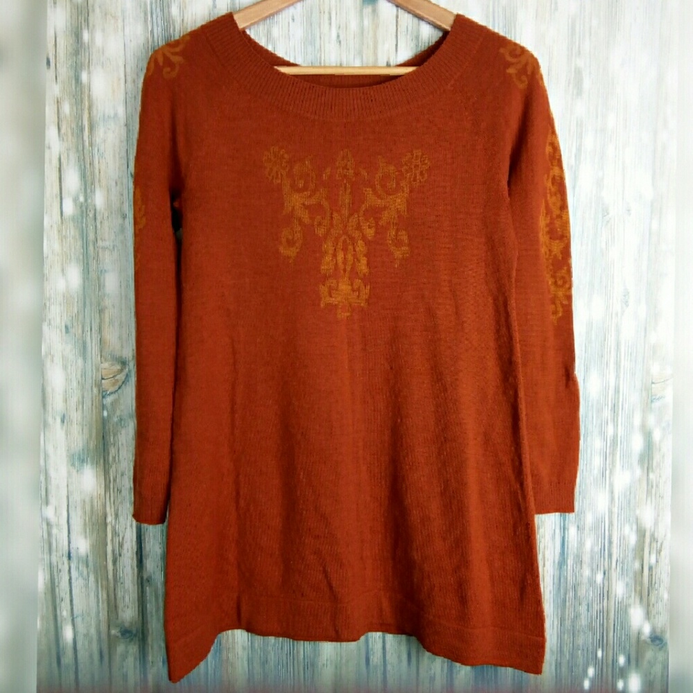 Boston proper 48% wool blend knit fall sweater small